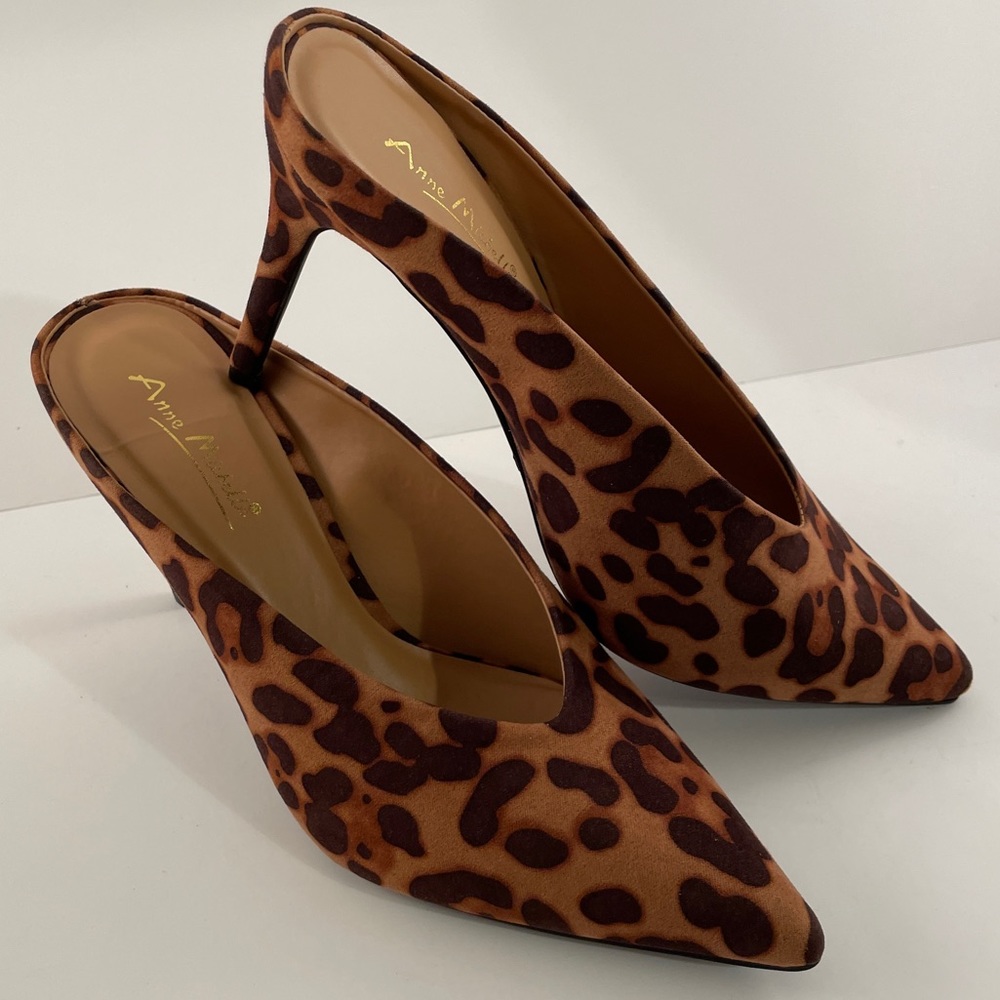 Anne Michelle leopard slides